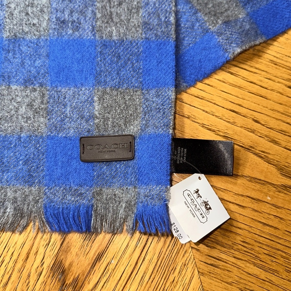 *NWT* *HTF* COACH Buffalo Check Woven Unisex Scarf - Picture 2 of 8